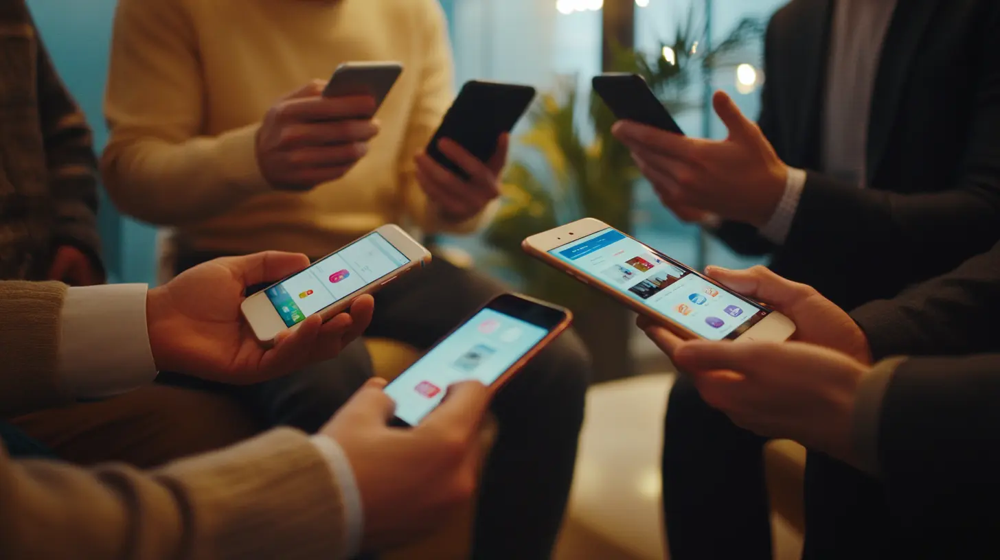 Professionnels discutant IA pour réseaux sociaux 2025