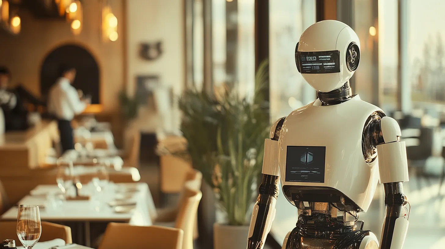 IA optimisant service dans restaurant moderne