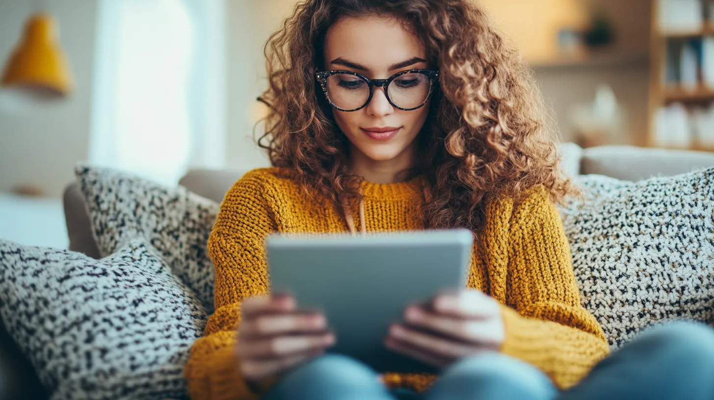 Étudiant utilisant IA pour e-Learning à domicile