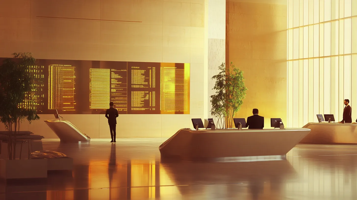 Intelligence Artificielle Transformation Banque Écrans Modernes