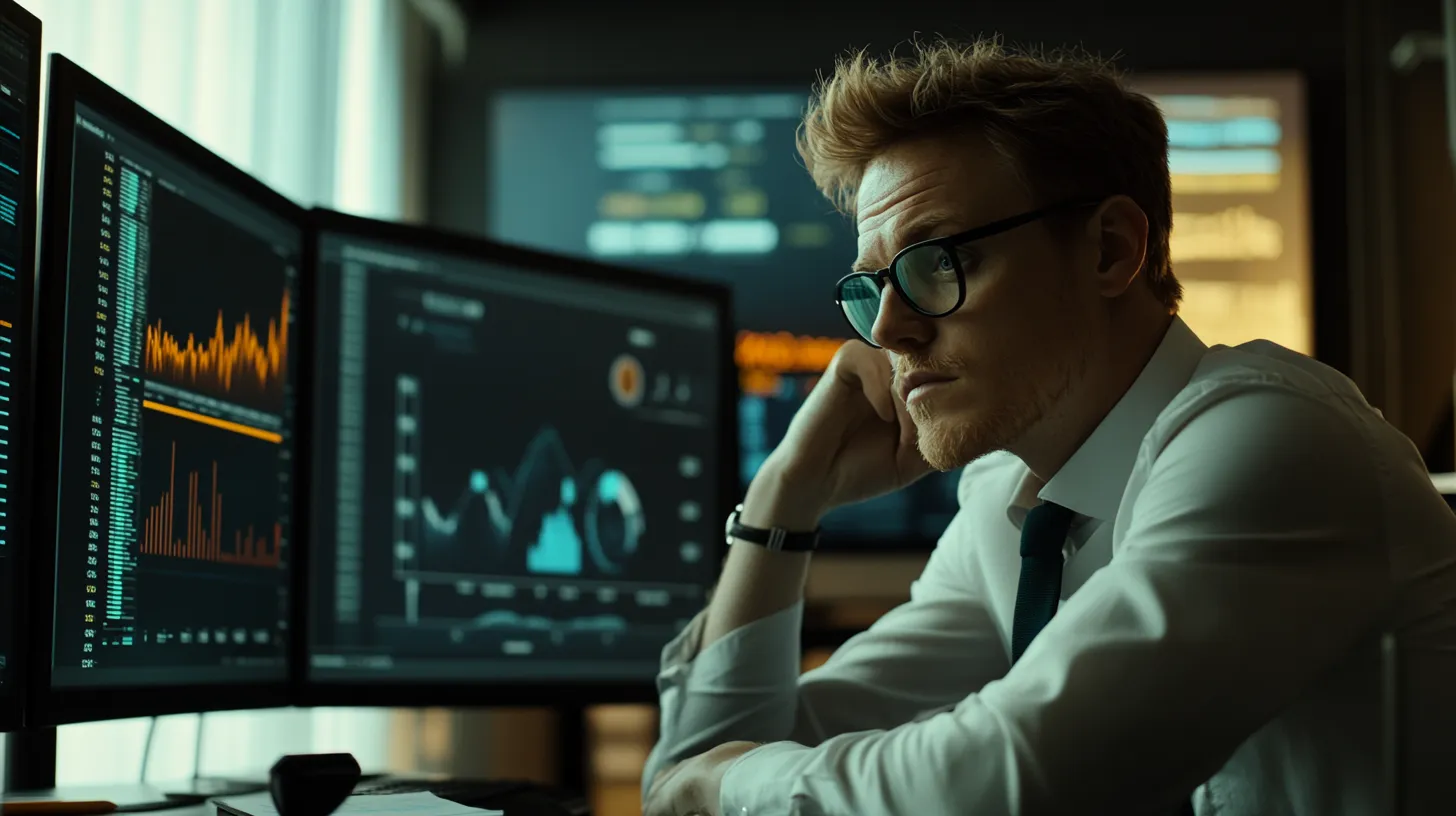 Optimisation comptabilité IA bureau moderne analyste