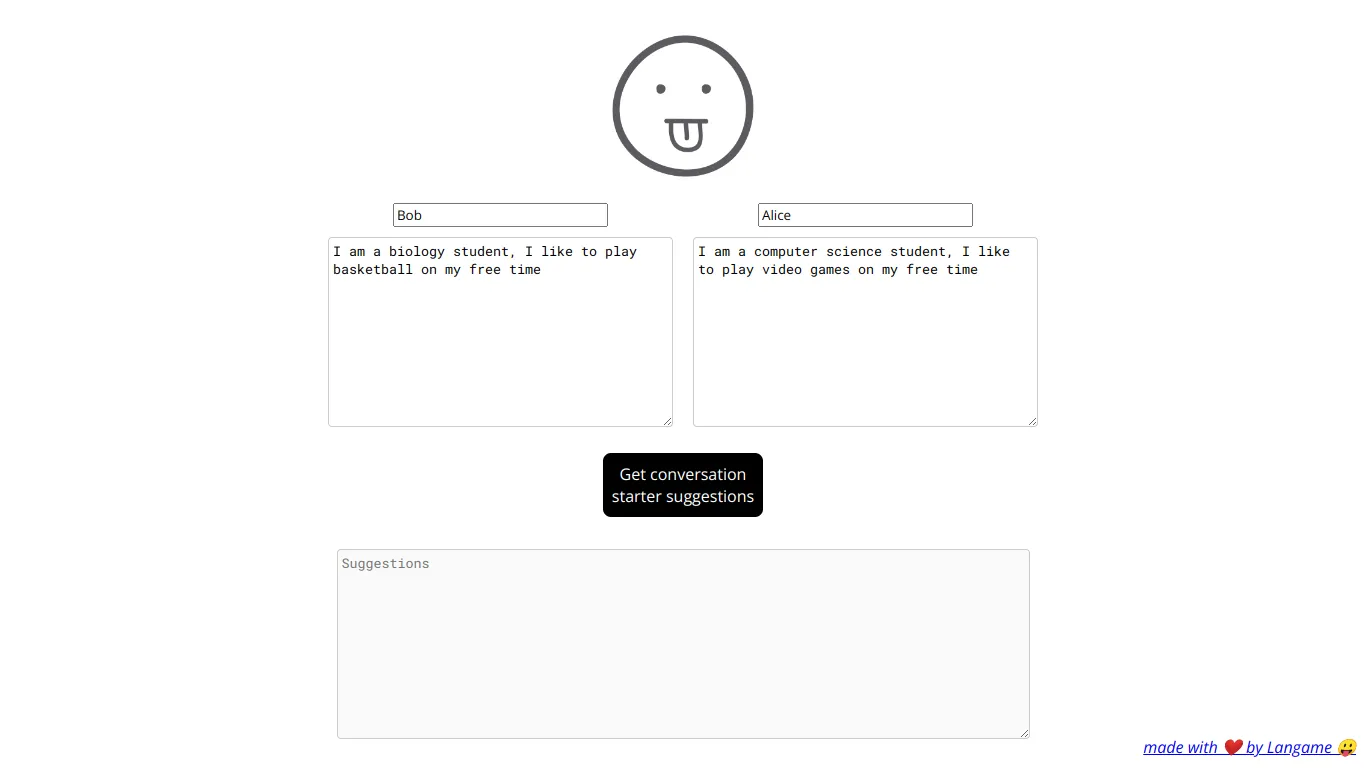 chat-example screenshot