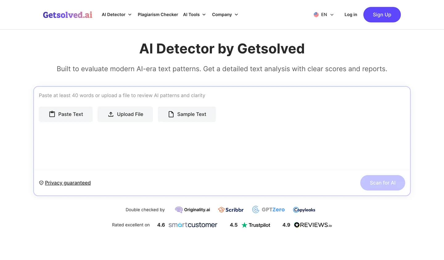 GetSolved AI Detector screenshot